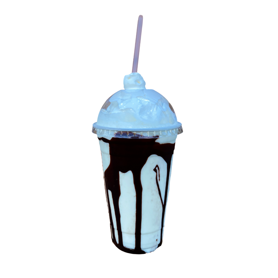Milkshake with drizzle added