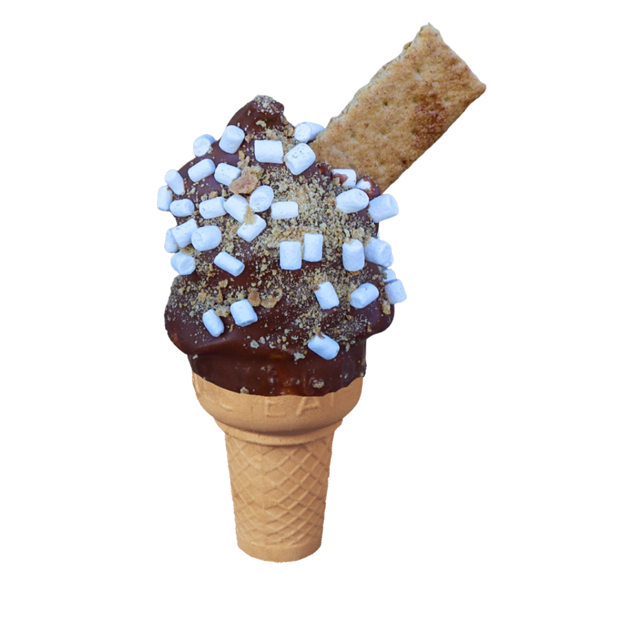 S'mores dipped ice cream cone